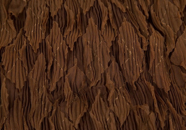 ISSEY MIYAKE Diamond Pleat High Neck Top Brown Size 3