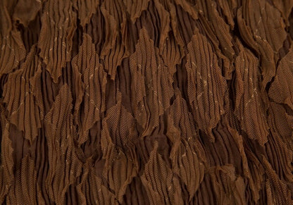 ISSEY MIYAKE Diamond Pleat High Neck Top Brown Size 3