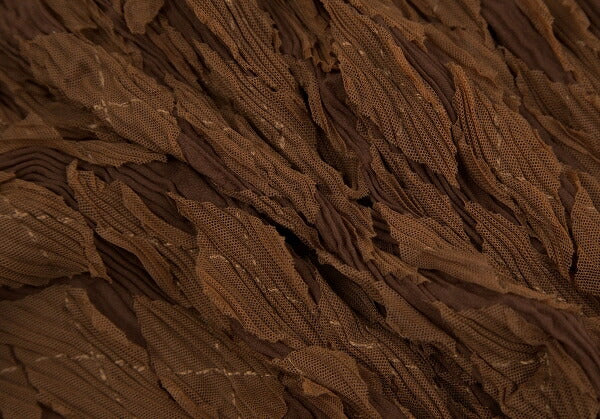 ISSEY MIYAKE Diamond Pleat High Neck Top Brown Size 3