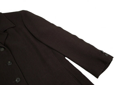 ISSEY MIYAKE Open Collar Long Jacket Brown Size M