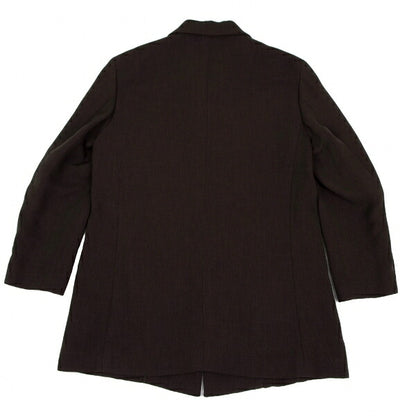 ISSEY MIYAKE Open Collar Long Jacket Brown Size M