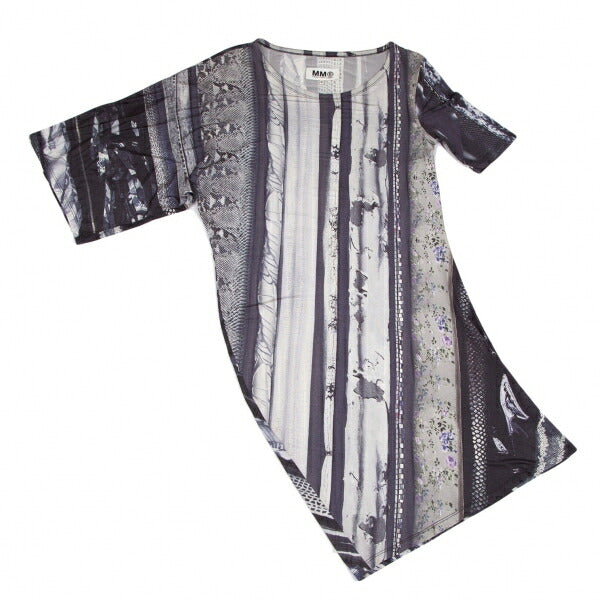MM6 Maison Martin Margiela 13SS Graphic Dress Gray Size M