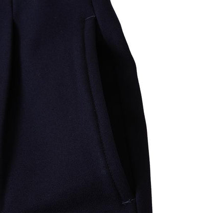 Y's Wool Gabardine Waist Cut Design Pants Navy Size M