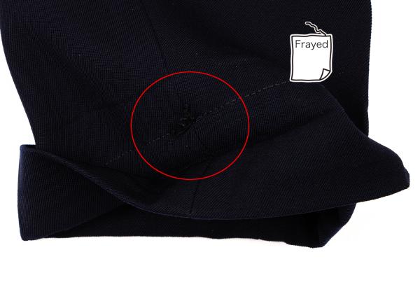 Y's Wool Gabardine Waist Cut Design Pants Navy Size M
