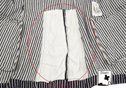 COMME des GARCONS Wool Stripe Cutaway Navy White Jacket Size SS