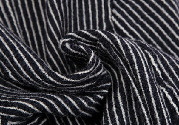 COMME des GARCONS Wool Stripe Cutaway Navy White Jacket Size SS