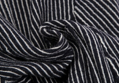 COMME des GARCONS Wool Stripe Cutaway Navy White Jacket Size SS