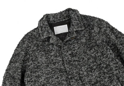 kolor Mohair Blend Loop Tweed Coat Black Size 1