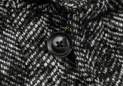 kolor Mohair Blend Loop Tweed Coat Black Size 1