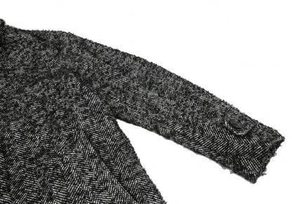 kolor Mohair Blend Loop Tweed Coat Black Size 1