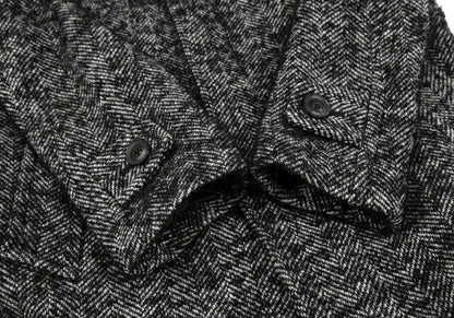 kolor Mohair Blend Loop Tweed Coat Black Size 1