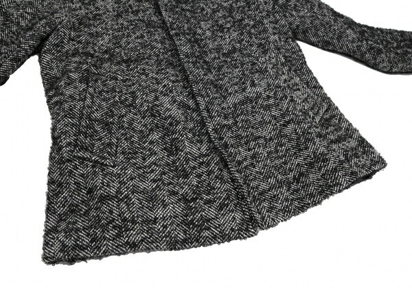 kolor Mohair Blend Loop Tweed Coat Black Size 1