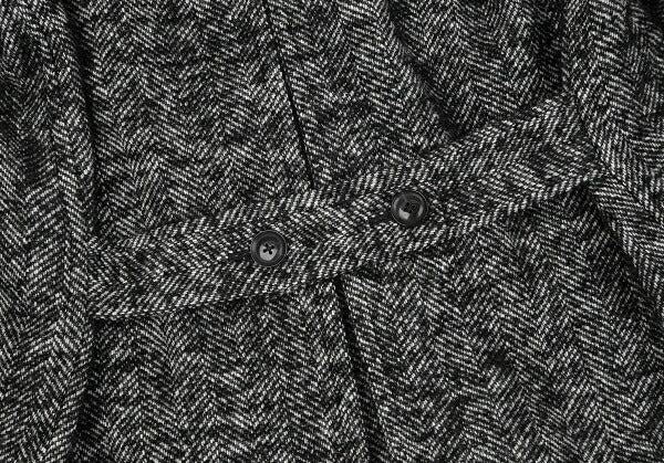 kolor Mohair Blend Loop Tweed Coat Black Size 1