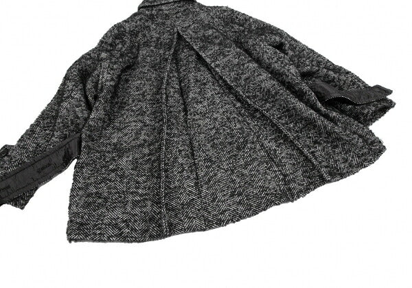 kolor Mohair Blend Loop Tweed Coat Black Size 1