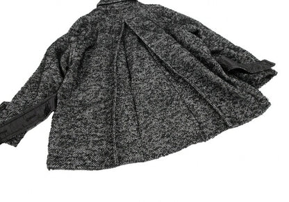 kolor Mohair Blend Loop Tweed Coat Black Size 1