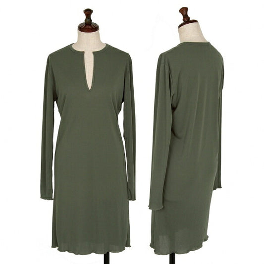TAKESHI KOSAKA by Y's Pink Label Slit Dress Khaki Size 2