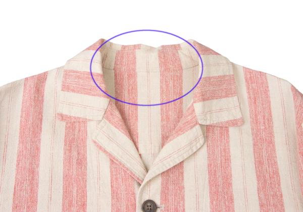 KENZO Linen Cotton Stripe Jacket Beige Red Size 2