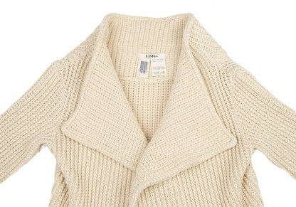LIMI feu Low Gauge Knit Buttonless Jacket Cream Size S