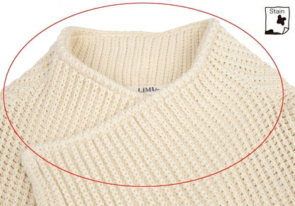 LIMI feu Low Gauge Knit Buttonless Jacket Cream Size S