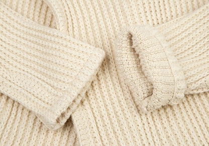 LIMI feu Low Gauge Knit Buttonless Jacket Cream Size S