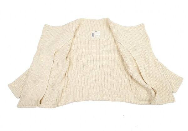 LIMI feu Low Gauge Knit Buttonless Jacket Cream Size S