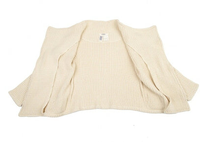 LIMI feu Low Gauge Knit Buttonless Jacket Cream Size S