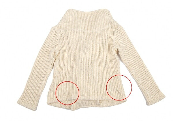 LIMI feu Low Gauge Knit Buttonless Jacket Cream Size S