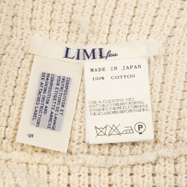 LIMI feu Low Gauge Knit Buttonless Jacket Cream Size S