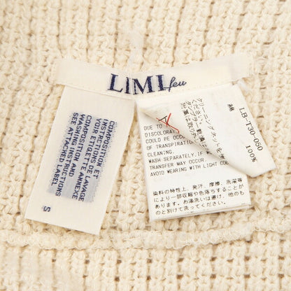LIMI feu Low Gauge Knit Buttonless Jacket Cream Size S