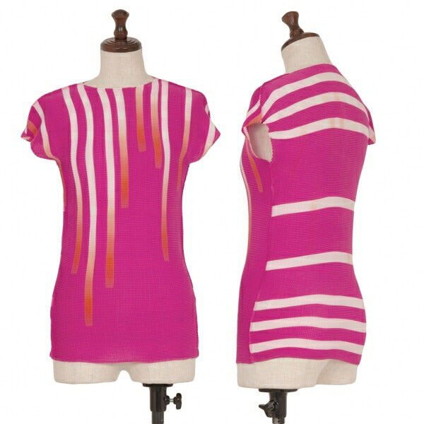 ISSEY MIYAKE me Gradation Pleated Tank Top Pink Size F