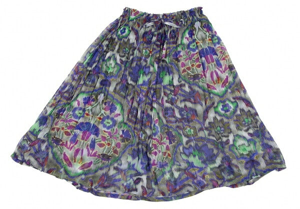 ISSEY MIYAKE me Psychedelic Flower Sheer Skirt Multi Size F