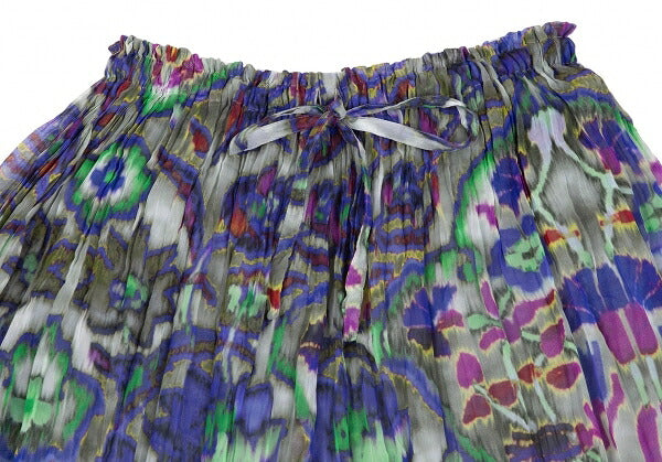 ISSEY MIYAKE me Psychedelic Flower Sheer Skirt Multi Size F