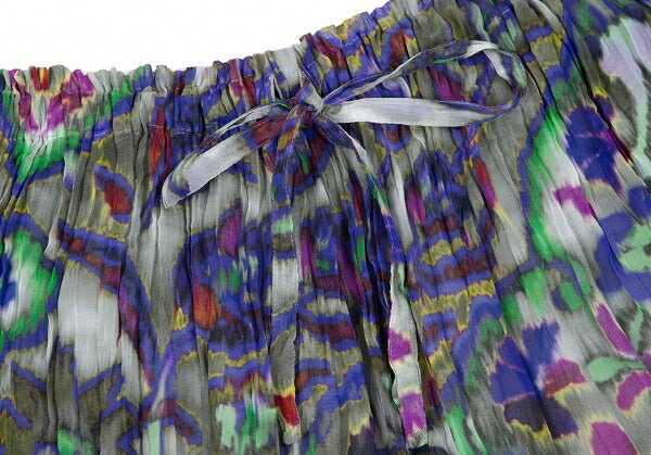 ISSEY MIYAKE me Psychedelic Flower Sheer Skirt Multi Size F