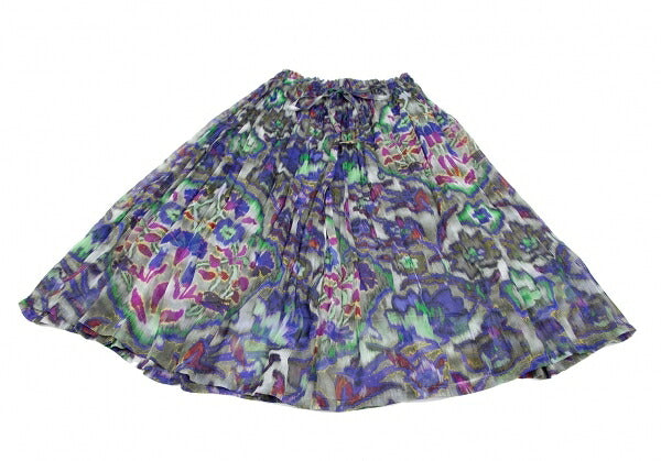 ISSEY MIYAKE me Psychedelic Flower Sheer Skirt Multi Size F