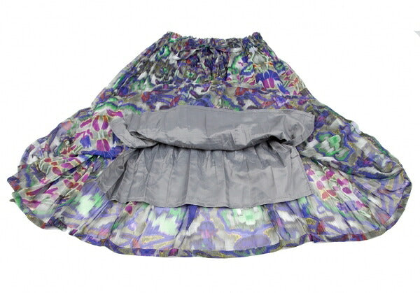 ISSEY MIYAKE me Psychedelic Flower Sheer Skirt Multi Size F