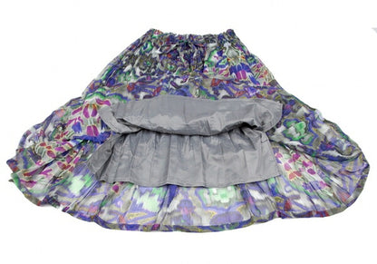 ISSEY MIYAKE me Psychedelic Flower Sheer Skirt Multi Size F