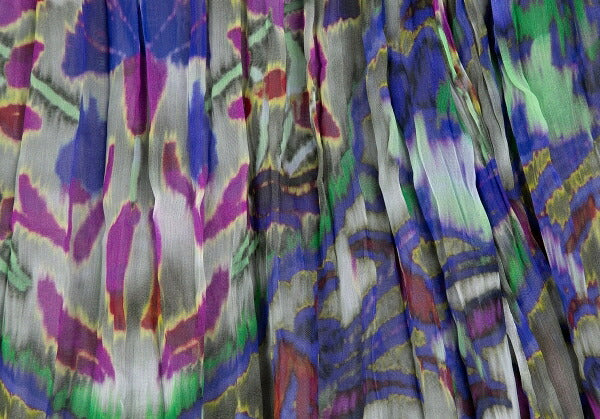 ISSEY MIYAKE me Psychedelic Flower Sheer Skirt Multi Size F
