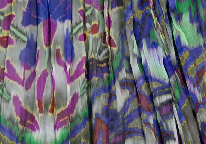 ISSEY MIYAKE me Psychedelic Flower Sheer Skirt Multi Size F
