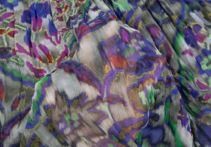 ISSEY MIYAKE me Psychedelic Flower Sheer Skirt Multi Size F