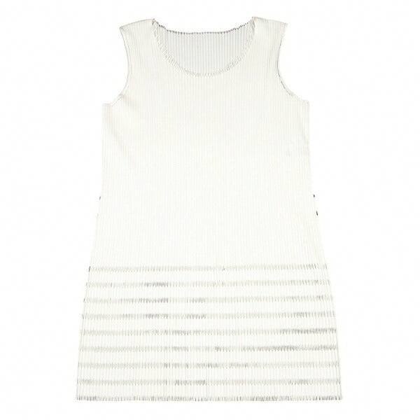 PLEATS PLEASE A-POC INSIDE Sheer Rib Dress White Size 3