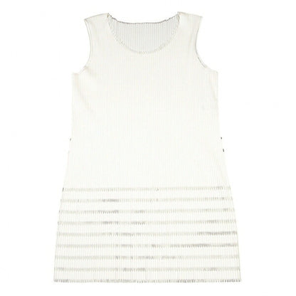 PLEATS PLEASE A-POC INSIDE Sheer Rib Dress White Size 3