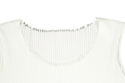 PLEATS PLEASE A-POC INSIDE Sheer Rib Dress White Size 3