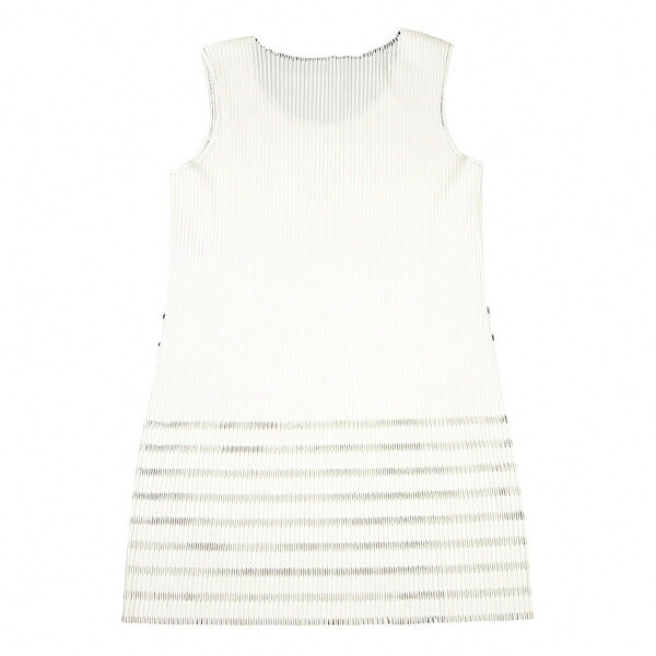 PLEATS PLEASE A-POC INSIDE Sheer Rib Dress White Size 3