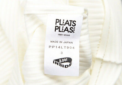 PLEATS PLEASE A-POC INSIDE Sheer Rib Dress White Size 3