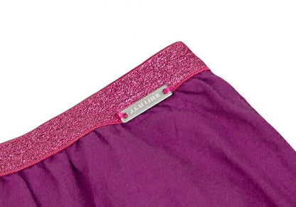 JUNIOR GAULTIER Cotton Floral Print Skirt Purple Size 12A