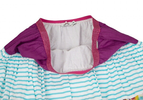 JUNIOR GAULTIER Cotton Floral Print Skirt Purple Size 12A