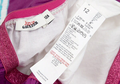 JUNIOR GAULTIER Cotton Floral Print Skirt Purple Size 12A