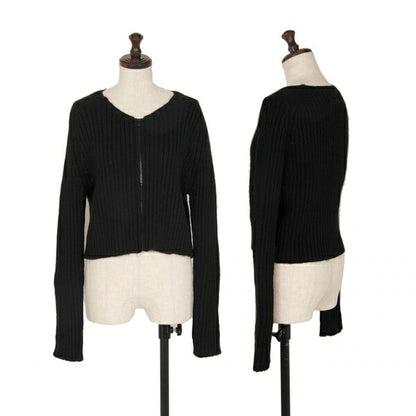 Jean Paul GAULTIER CLASSIQUE Wool Rib Cardigan Black Size 40