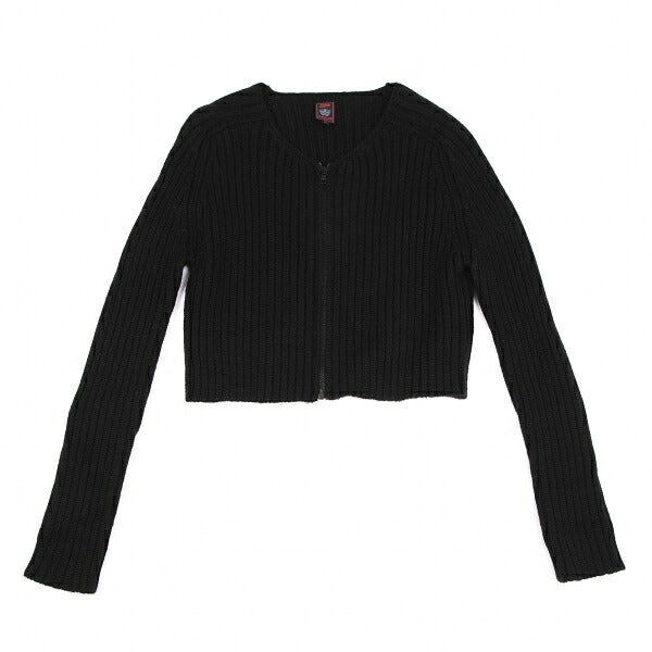 Jean Paul GAULTIER CLASSIQUE Wool Rib Cardigan Black Size 40