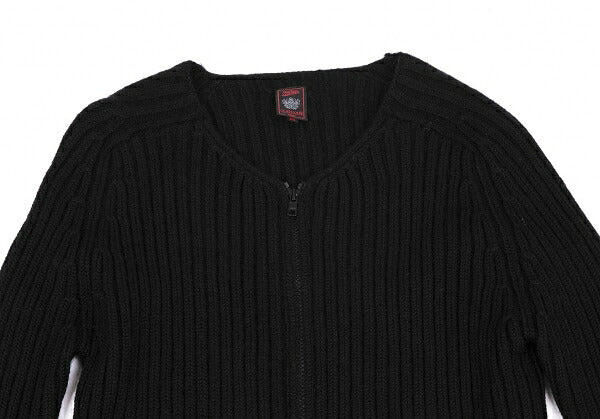 Jean Paul GAULTIER CLASSIQUE Wool Rib Cardigan Black Size 40